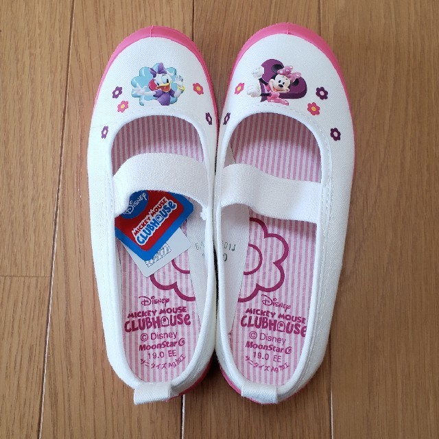Disney(ディズニー)の新品　ディズニー　ミニー　ディジー　ピンク　上履き　上靴　バレーシューズ キッズ/ベビー/マタニティのキッズ靴/シューズ(15cm~)(スクールシューズ/上履き)の商品写真