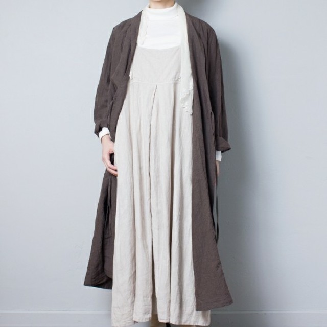本日限定値下げnest robe 完売人気リネンロングキャミドレス ライトグレー