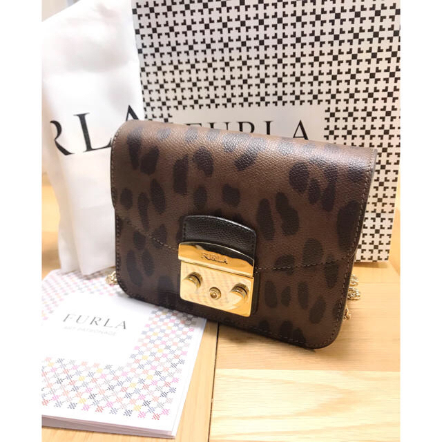 国際ブランド】 新品 未使用 FURLA フルラ メトロポリス ヒョウ柄 - バッグ