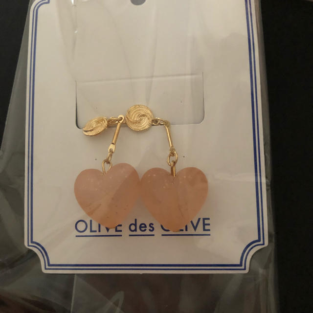 OLIVEdesOLIVE(オリーブデオリーブ)のOLIVE des OLIVE ラメハートイヤリング レディースのアクセサリー(イヤリング)の商品写真