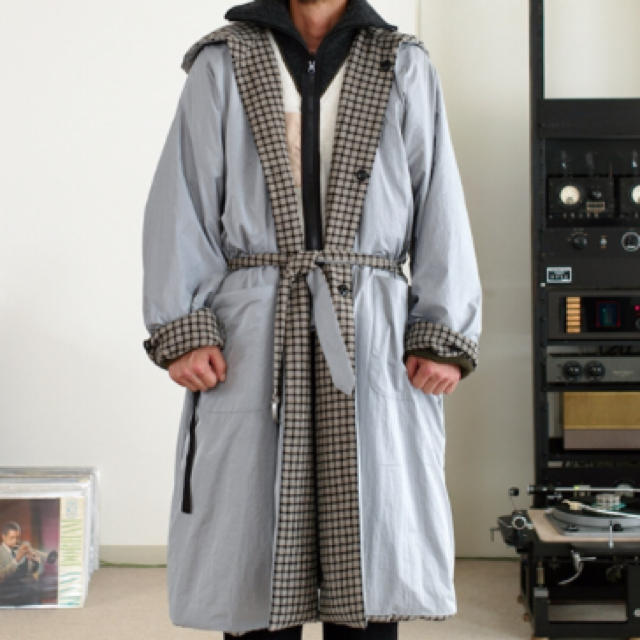sunsea 17aw network check coat