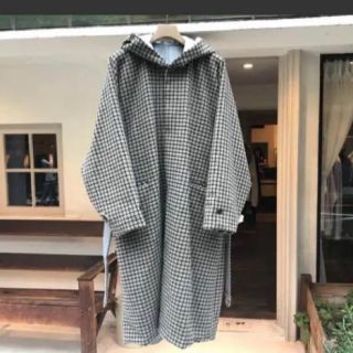 サンシー(SUNSEA)のsunsea 17aw network check coat(ステンカラーコート)