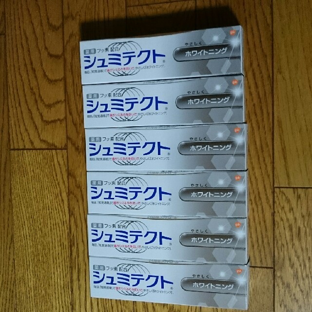 アース製薬(アースセイヤク)の薬用 シュミテクト やさしくホワイトニング 90g 6本 コスメ/美容のオーラルケア(歯磨き粉)の商品写真