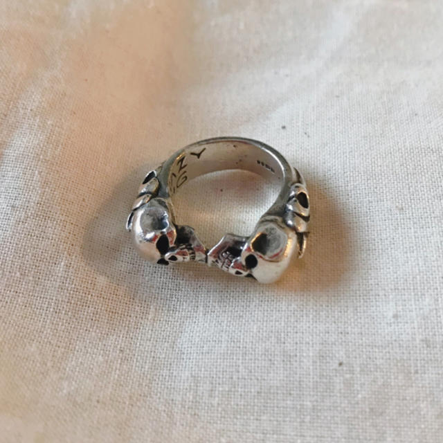 CRAZY PIG(クレイジーピッグ)のCRAZY PIG TWO SKULLS RING クレイジーピッグスカルリング メンズのアクセサリー(リング(指輪))の商品写真