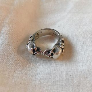 クレイジーピッグ(CRAZY PIG)のCRAZY PIG TWO SKULLS RING クレイジーピッグスカルリング(リング(指輪))