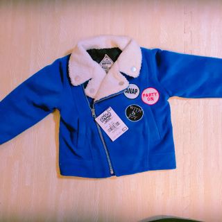 アナップキッズ(ANAP Kids)のアナップキッズ ANAP キッズ 90 青 ブルー ボア ライダース (ジャケット/上着)