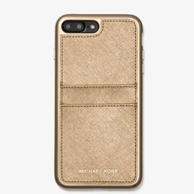 Michael Kors(マイケルコース)のMichael Kor ロゴ カード収納 レザー iPhone 7/8plus スマホ/家電/カメラのスマホアクセサリー(iPhoneケース)の商品写真