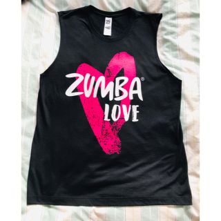 ズンバ(Zumba)の【美品】Zumba Love タンクトップ ユニセックス 黒 M/L(Tシャツ(半袖/袖なし))