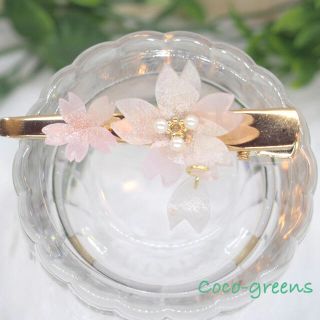 【再販】花びら揺れる桜のヘアクリップP(ヘアアクセサリー)