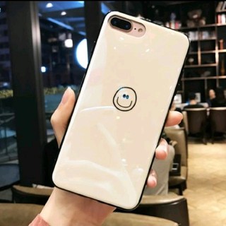 オススメ☆鏡面 スマイル ニコちゃんマーク iphoneケースホワイト(iPhoneケース)