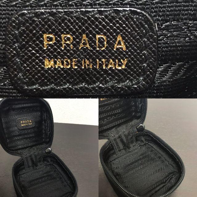 PRADA(プラダ)のプラダ　ミニバニティ　サフィアーノ　黒　ポーチ レディースのファッション小物(ポーチ)の商品写真