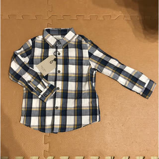 ザラキッズ(ZARA KIDS)の値下げ！新品タグ付き☆ザラボーイ チェックシャツ 104cm ZARA(Tシャツ/カットソー)