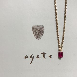 agete - agete スクエア ルビーネックレス K10の通販 by yuu(o^^o