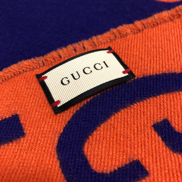 Gucci(グッチ)のGucci ジャガードマフラー ストール　M♡さん専用 メンズのファッション小物(マフラー)の商品写真