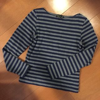 アニエスベー(agnes b.)のアニエス・ベー レディース カットソー 長袖 ボーダー アニエスベー M(Tシャツ(長袖/七分))