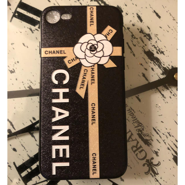 CHANEL - カメリア ロゴ リボン 新品iPhone7.8対応 ラバーカバー 新品 セットの通販 by ※プロフィール必読 ｜シャネルならラクマ