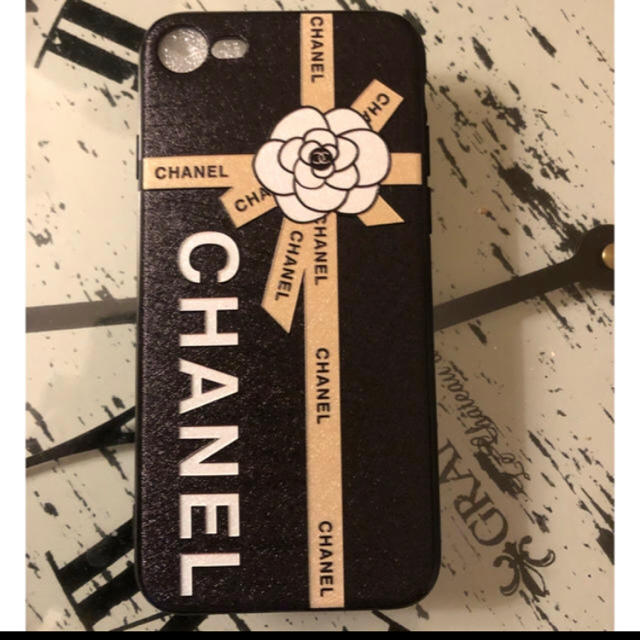 CHANEL - カメリア ロゴ リボン 新品iPhone7.8対応 ラバーカバー 新品 ブラックの通販 by ※プロフィール必読 ｜シャネルならラクマ