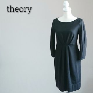 セオリー(theory)のtheory セオリー ワンピース ブラック(ひざ丈ワンピース)