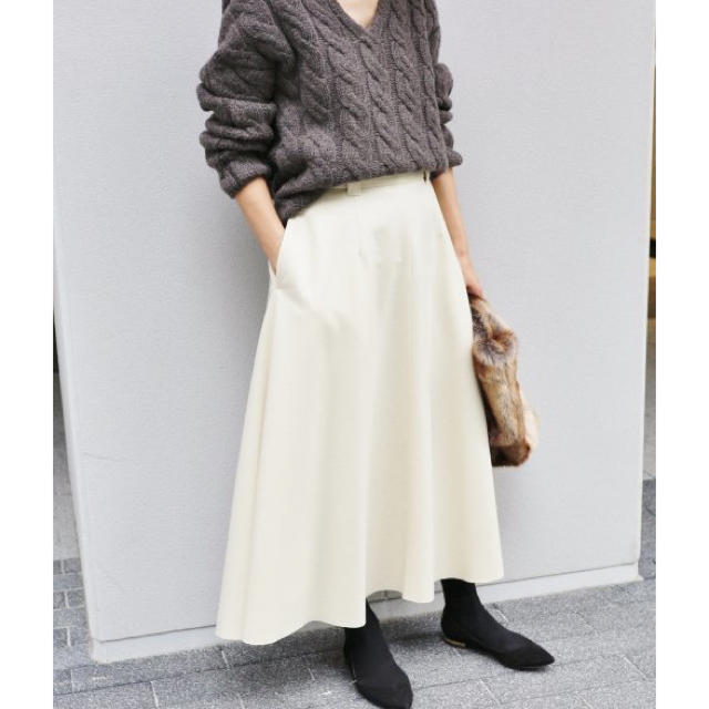 IENA ◆ Flare skirt（white）