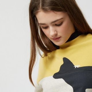 メゾンキツネ(MAISON KITSUNE')のメゾンキツネ   イエロースウェット(トレーナー/スウェット)