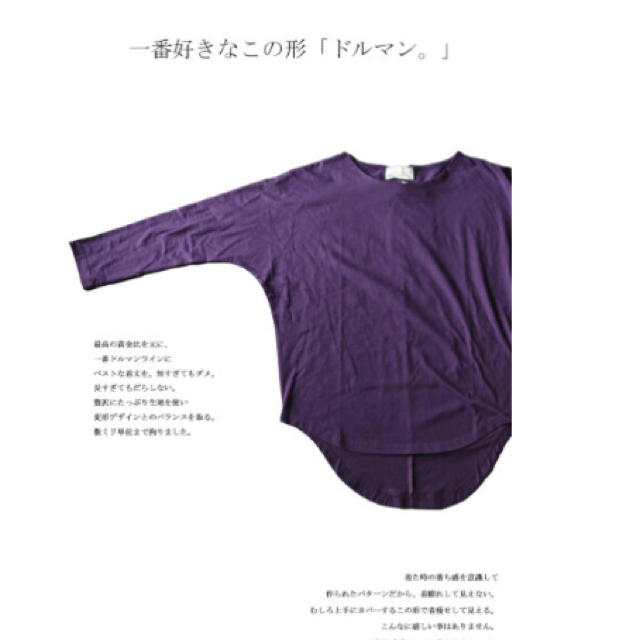 antiqua(アンティカ)のアンティカ シンプルドルマンロンT レディースのトップス(Tシャツ(長袖/七分))の商品写真