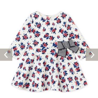 プチバトー(PETIT BATEAU)の新品タグ付💓ベリープリントスウェットワンピース✨12m✳︎プチバトー(ワンピース)