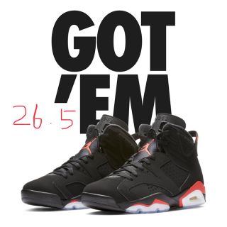 ナイキ(NIKE)のair jordan 6 infrared 26.5cm(スニーカー)