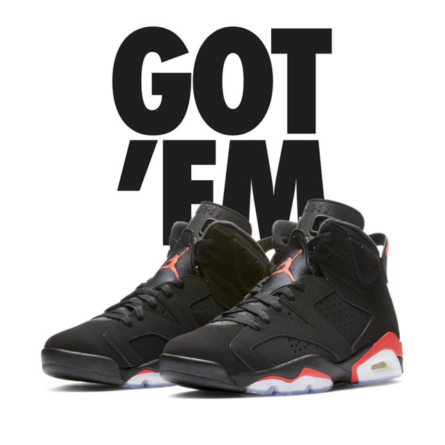 NIKE ナイキ AIR JORDAN 6 RETRO INFRA RED 384664-060 エアジョーダン6レトロインフラレッドハイカットスニーカー シューズ ブラック