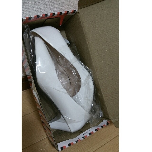 ウェディング ヒール ホワイト 25cm ヒール5cm 無地 レディースの靴/シューズ(ハイヒール/パンプス)の商品写真