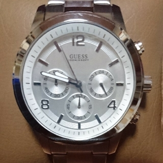 ゲス(GUESS)の稼働中 GUESS ゲス クロノグラフ ビッグフェイス メンズ腕時計(腕時計(アナログ))