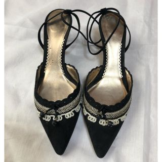ジョルジオアルマーニ(GIORGIO ARMANI)のジョルジオアルマーニ 黒 パンプス ミュール サンダル(ハイヒール/パンプス)