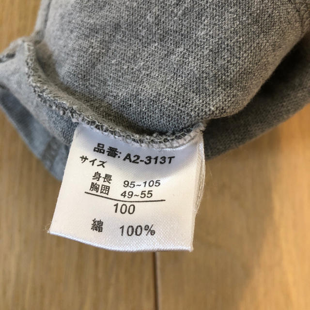 Skip Land(スキップランド)のグレー シンプルトレーナー 100 キッズ/ベビー/マタニティのキッズ服男の子用(90cm~)(Tシャツ/カットソー)の商品写真