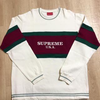 シュプリーム(Supreme)の希少 supreme 16aw Center Stripe Crewneck(スウェット)