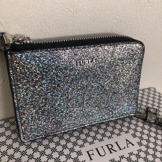 フルラ(Furla)の【新品 未使用】FURLA フルラミニ財布 カードケース ラメ(財布)