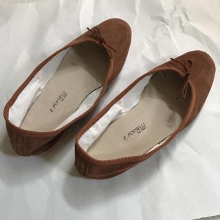 アーペーセー(A.P.C)の試着のみ美品です＊PORSELLI  ポルセリ  茶/スウェード サイズ38(バレエシューズ)