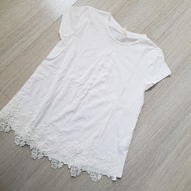 ZARA(ザラ)の#140#ザラ#Tシャツ#レース キッズ/ベビー/マタニティのキッズ服女の子用(90cm~)(Tシャツ/カットソー)の商品写真