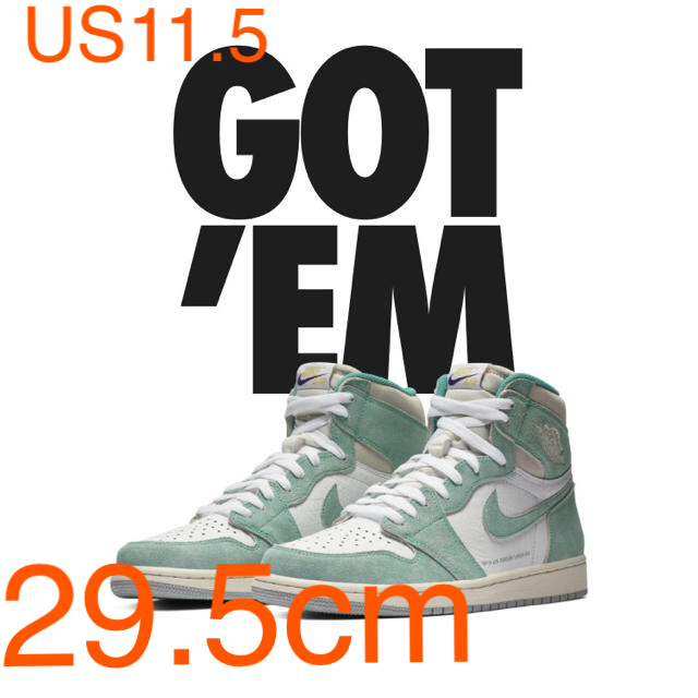 メンズAJ1 29.5cm AIR JORDAN 1 TURBO GREEN