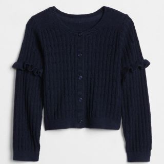 ベビーギャップ(babyGAP)の【定価半額】babygap☆新品☆80☆ポインカーディガン（ネイビー）(カーディガン/ボレロ)