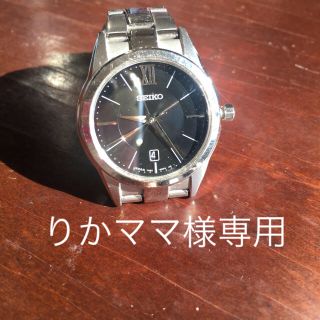 セイコー(SEIKO)のSEIKO  文字盤黒 レディース(腕時計)