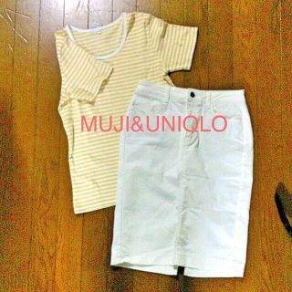 ムジルシリョウヒン(MUJI (無印良品))のスカートのみぴいちゃんさん取り置き(Tシャツ(半袖/袖なし))