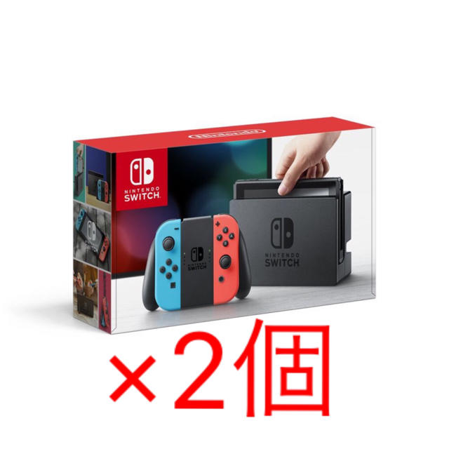 Nintendo Switch(ニンテンドースイッチ)の【2台セット】【新品未開封】ニンテンドースイッチ ネオンレッド・ブルー エンタメ/ホビーのゲームソフト/ゲーム機本体(家庭用ゲーム機本体)の商品写真