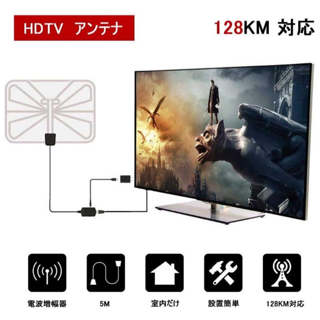 【新品・未使用】テレビアンテナ ・ ペーパーアンテナ スマホ/家電/カメラのテレビ/映像機器(その他)の商品写真