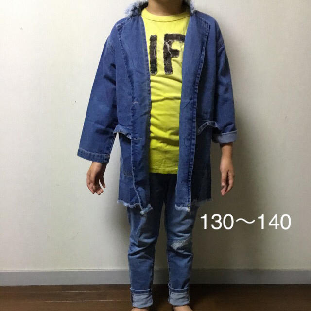 【新品】デニムコート ジャケット110  120  130  キッズ/ベビー/マタニティのキッズ服女の子用(90cm~)(ジャケット/上着)の商品写真