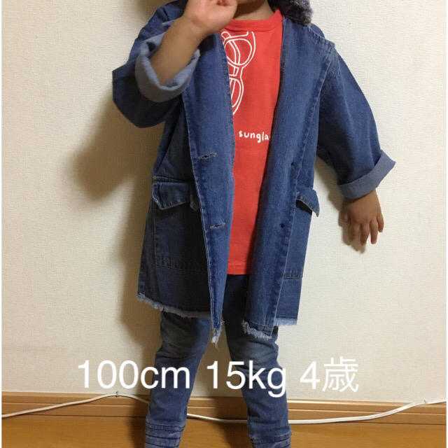 【新品】デニムコート ジャケット110  120  130  キッズ/ベビー/マタニティのキッズ服女の子用(90cm~)(ジャケット/上着)の商品写真