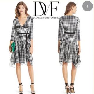 ダイアンフォンファステンバーグ(DIANE von FURSTENBERG)のギンガムチェック ラップワンピース(ひざ丈ワンピース)