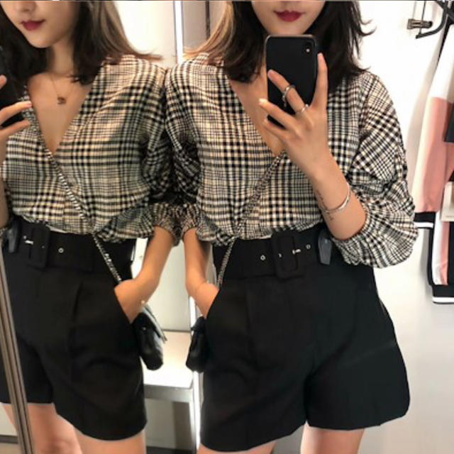 ZARA(ザラ)のチェックブラウス レディースのトップス(シャツ/ブラウス(長袖/七分))の商品写真