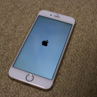 アイフォーン(iPhone)のiphone6 Gold 64gb au 画面浮きあり(スマートフォン本体)