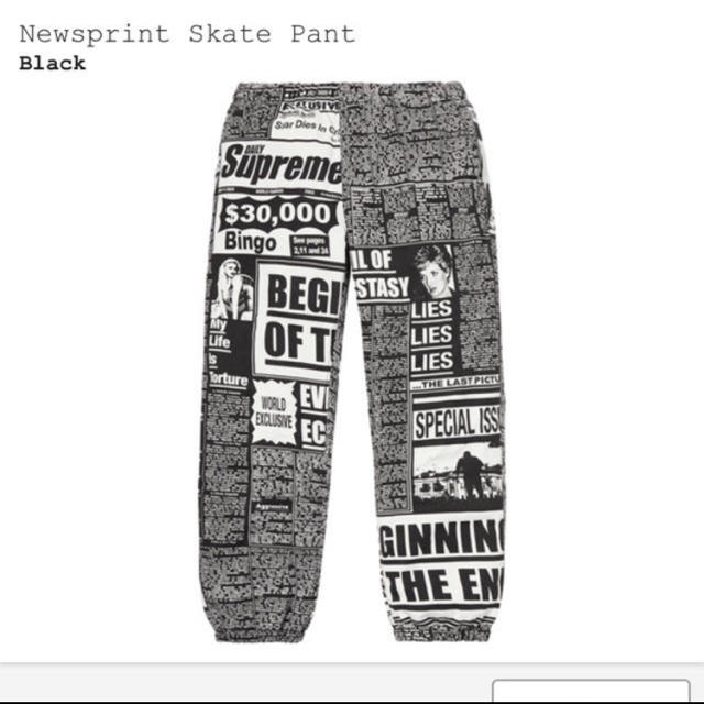 Supreme newsprint skate pant Sサイズ 美品