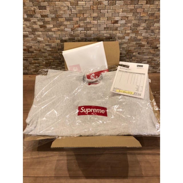 Supreme box logo crewneck Ash Grey M