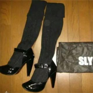 スライ(SLY)のSLY スライ ニット ソックス パンプス ヒール レア 試着のみ ブーツ(ハイヒール/パンプス)